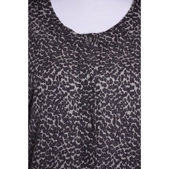 Talbots Leopard Print Button Down Front Cardigan. L - Picture 4 of 5
